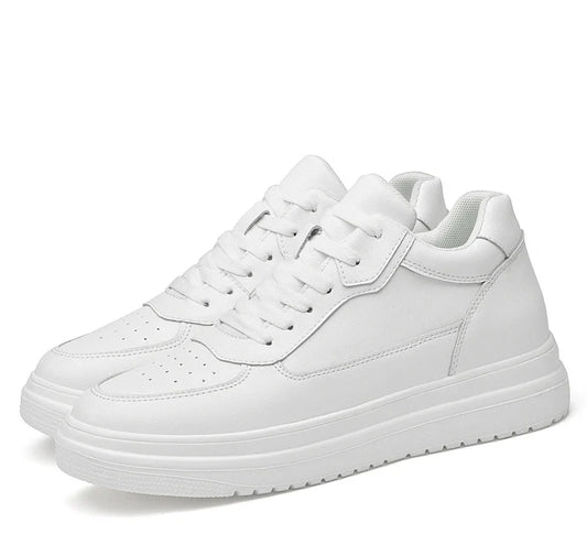 Men's Leather Elevator Sneakers – Height Increase 6cm / 8cm / 10cm