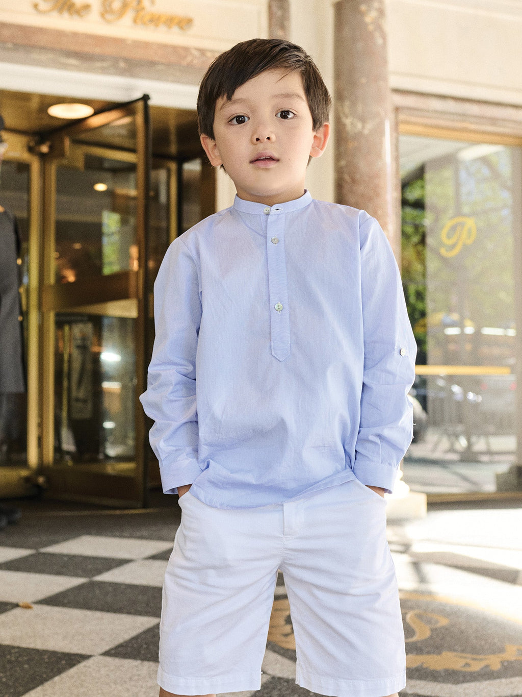 Nicky Hilton x La Coqueta White Conrad Boy Chino Shorts