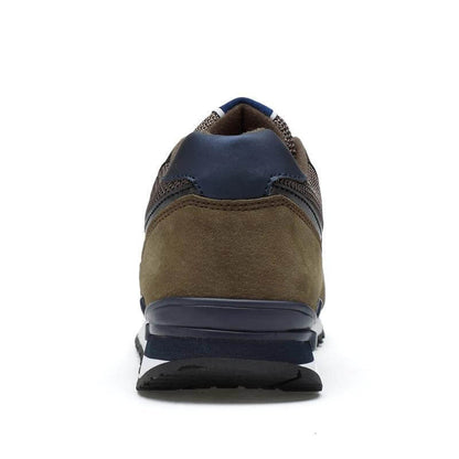 Suede Leather Men Running Shoes