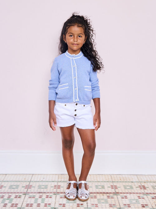 Blue Alegria Cotton Girl Cardigan