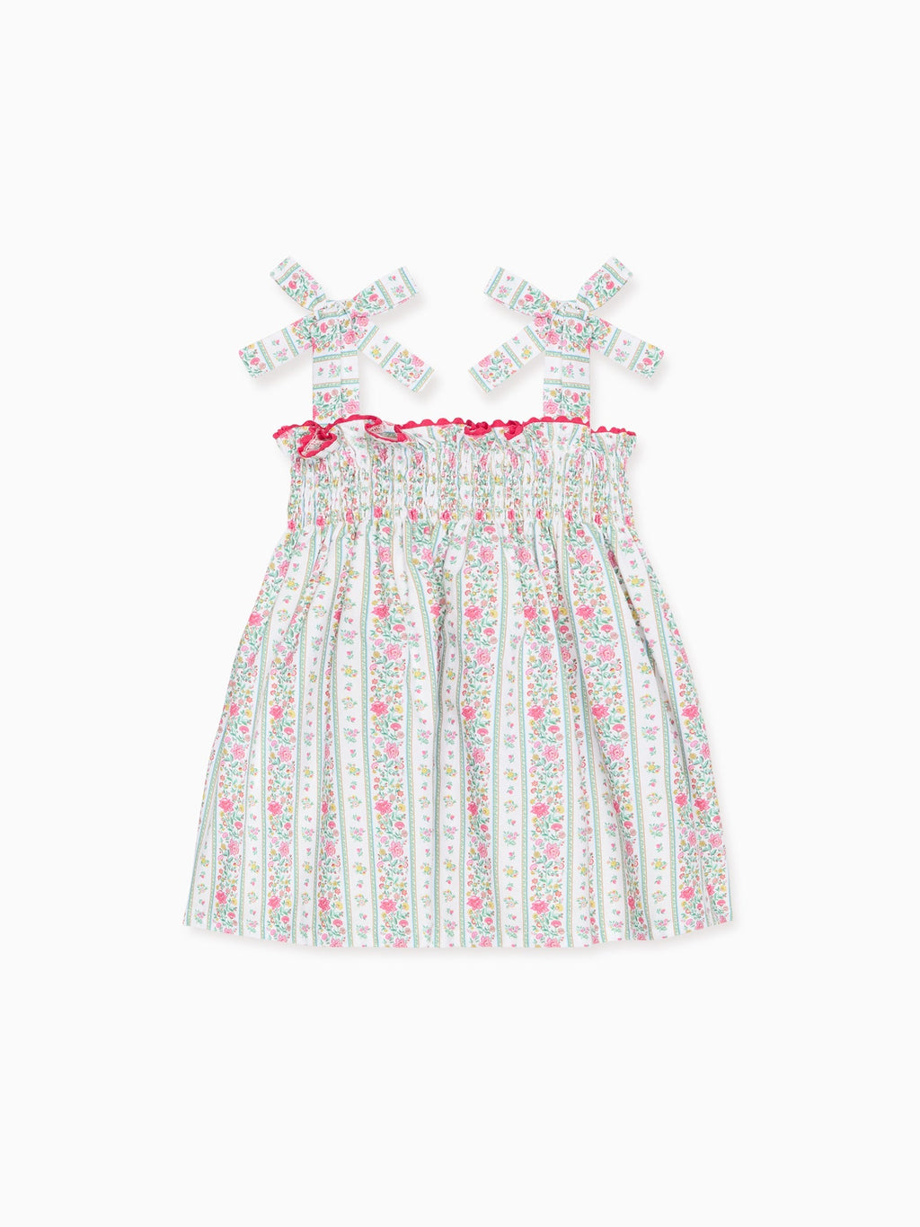 Fuchsia Pink Floral Stripe Ana Girl Top