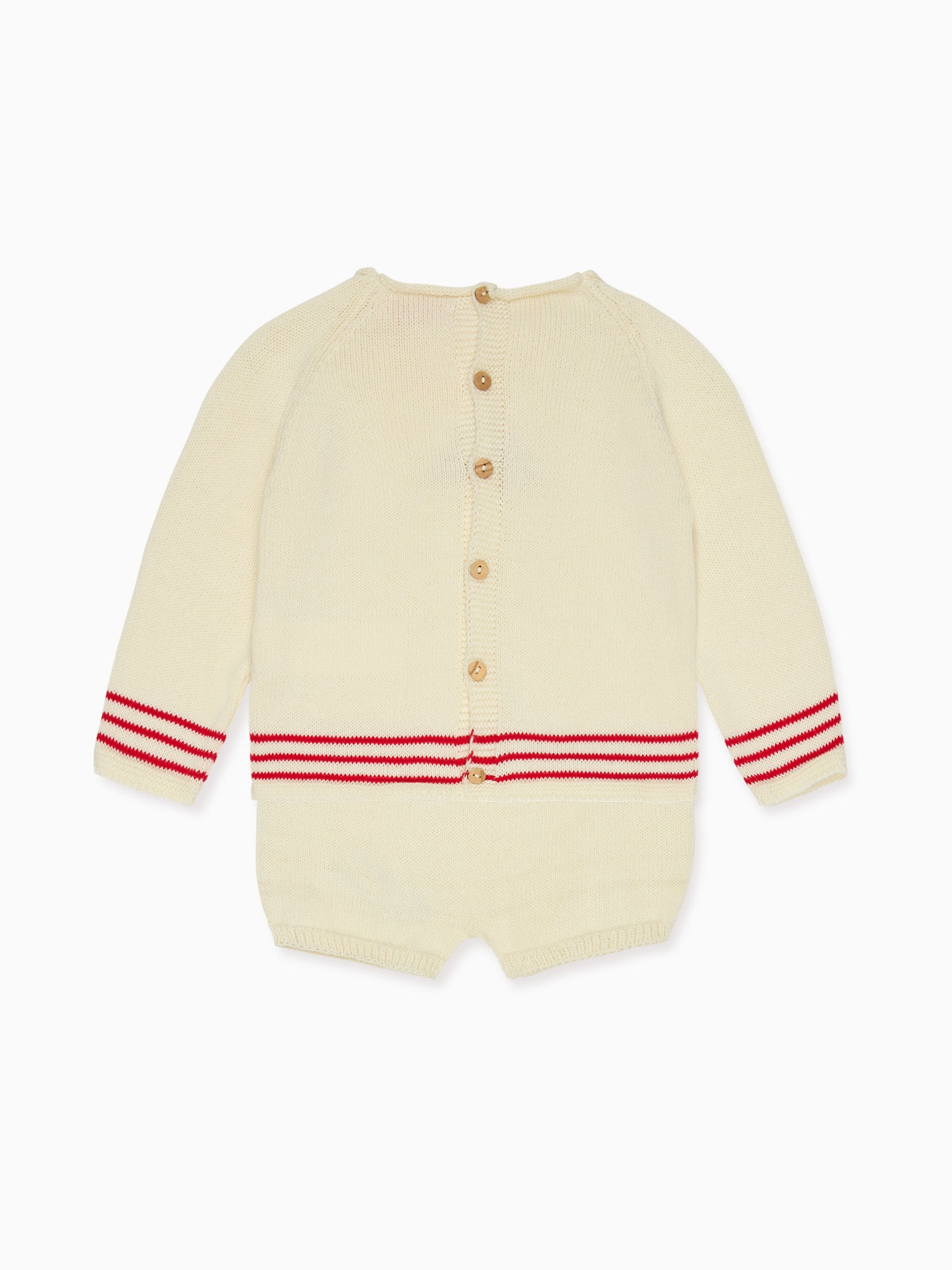 Red Stripe Ancla Cotton Baby Knitted Gift Box Set