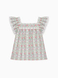 Fuchsia Pink Floral Stripe Anika Baby Girl Shirt