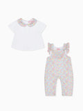 Leo Baby Girl Top & Nova Baby Girl Dungarees Outfit Bundle