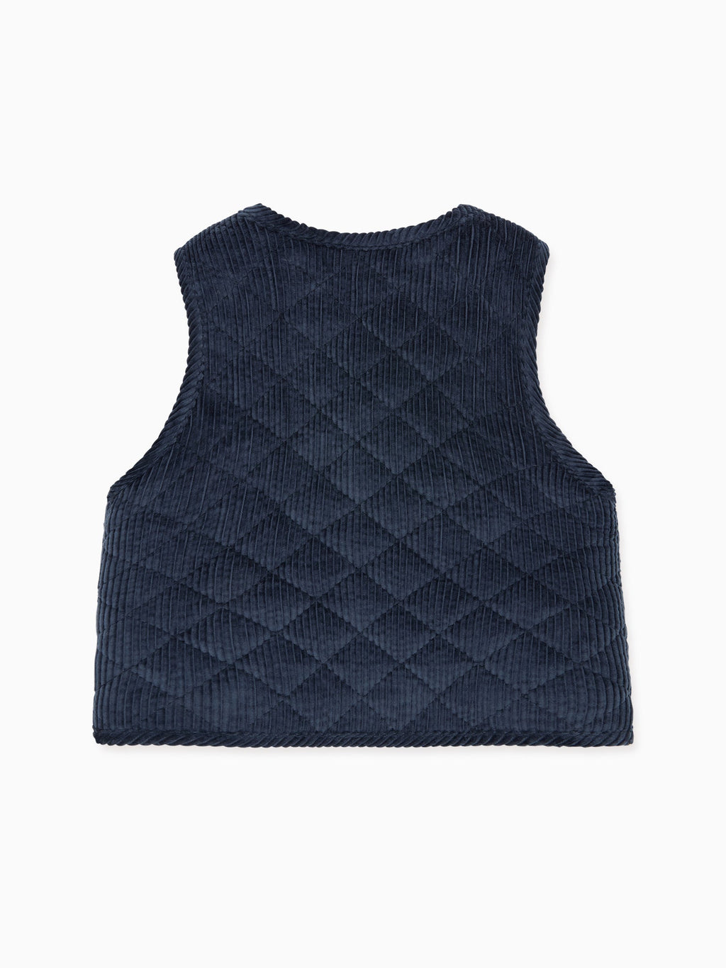 Blue Caza Corduroy Kids Sleeveless Jacket