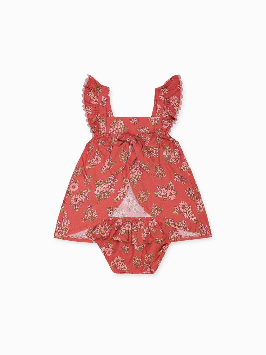 Red Floral Elicia Baby Girl Summer Set