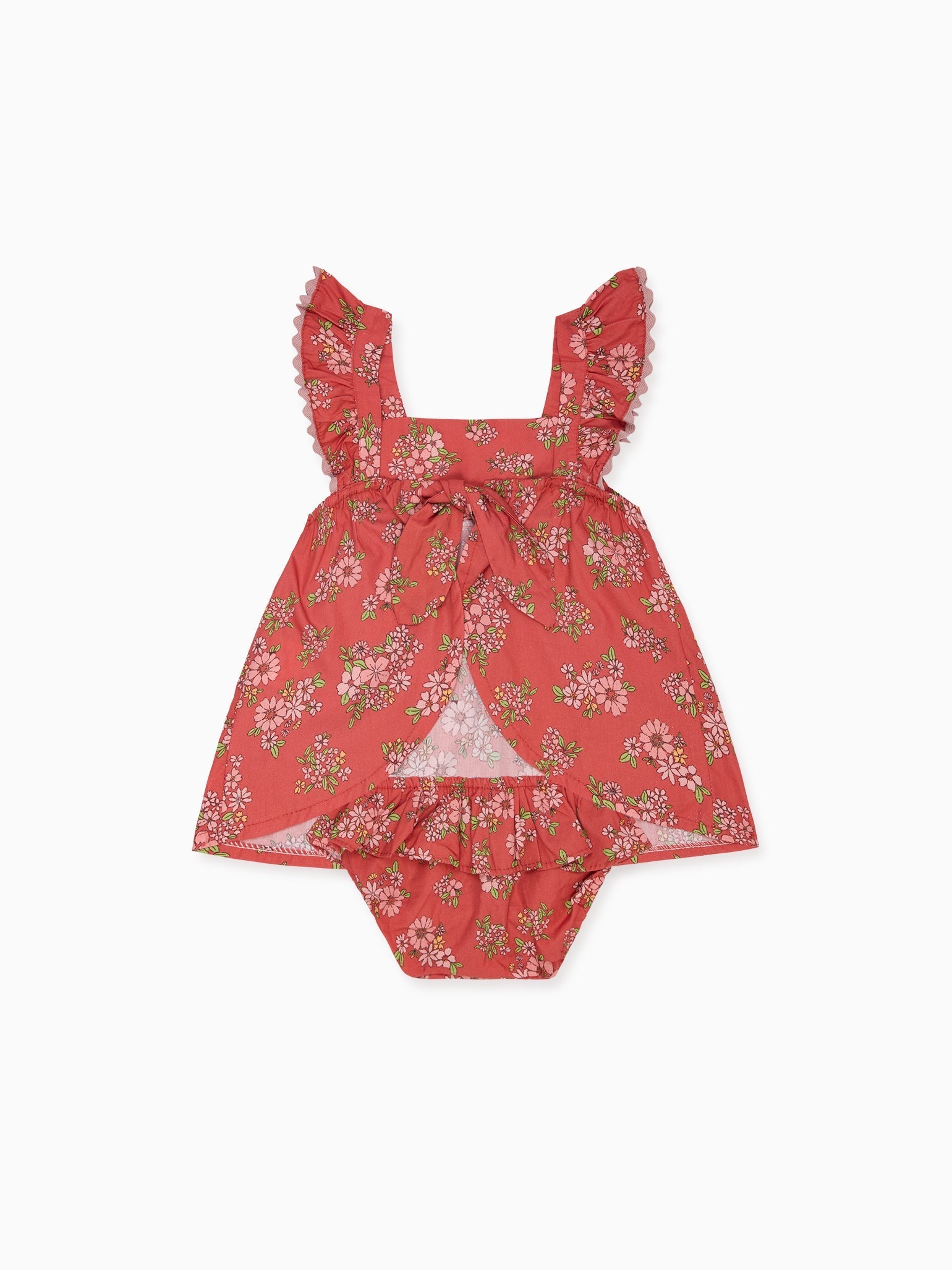Red Floral Elicia Baby Girl Summer Set