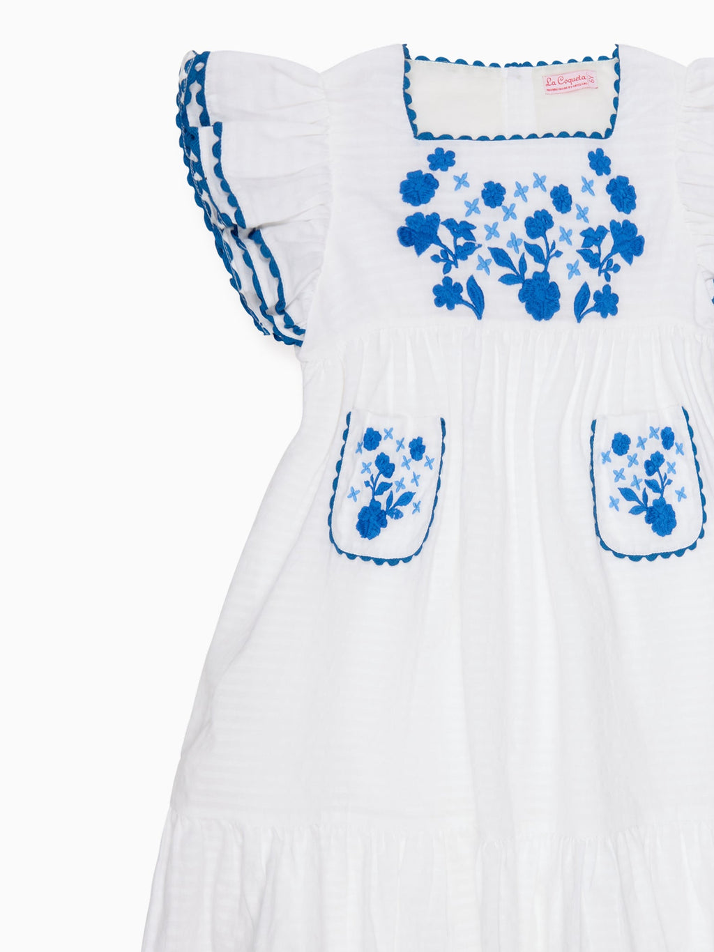 White Evelyn Embroidered Girl Dress