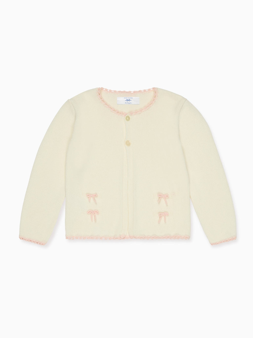 Nicky Hilton x La Coqueta Ivory Farrah Cotton Girl Cardigan