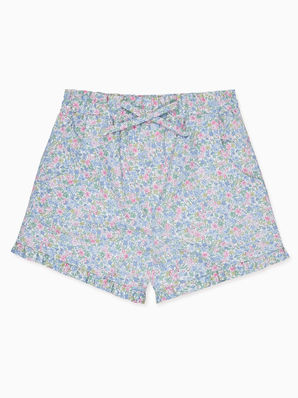 Florentina Girl Top, Flores Girl Shorts & Soft Ribbon Bow Clip Outfit Bundle