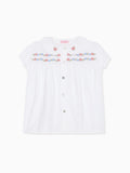 White Gingham Juana Girl Shirt