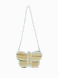 Lorna Murray x La Coqueta Sage Floral Stripe Flutterby Grass Bag