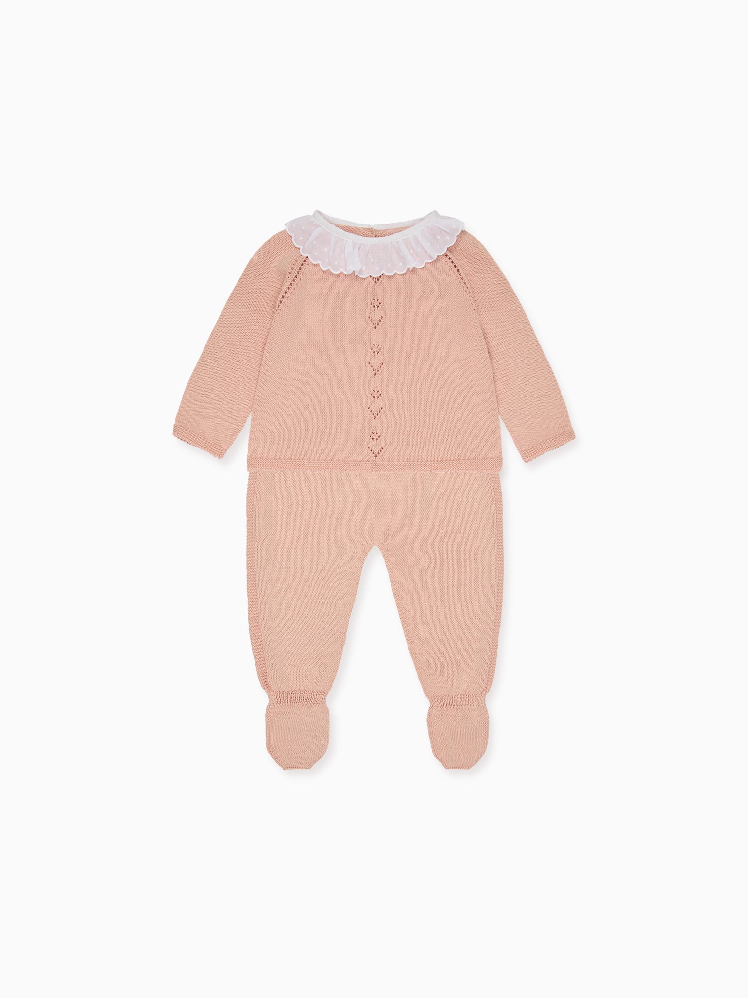 Dusty Pink Liliela Cotton Baby Girl Knitted Gift Box Set