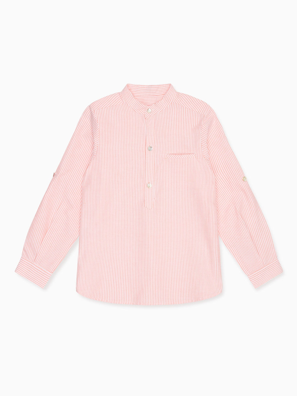 Orange Stripe Mateo Long Sleeve Boy Shirt
