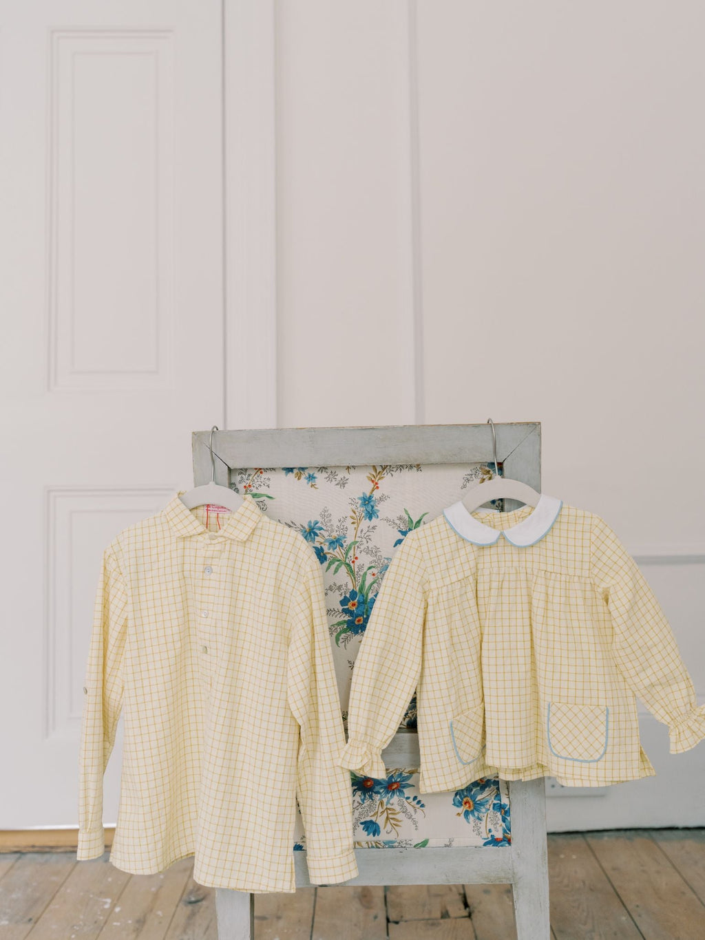 Yellow Check Miguel Long Sleeve Boy Shirt