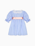 Nicky Hilton x La Coqueta Blue Stripe Milou Girl Dress