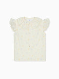 Nicky Hilton x La Coqueta Ivory Bow Olivia Girl Shirt