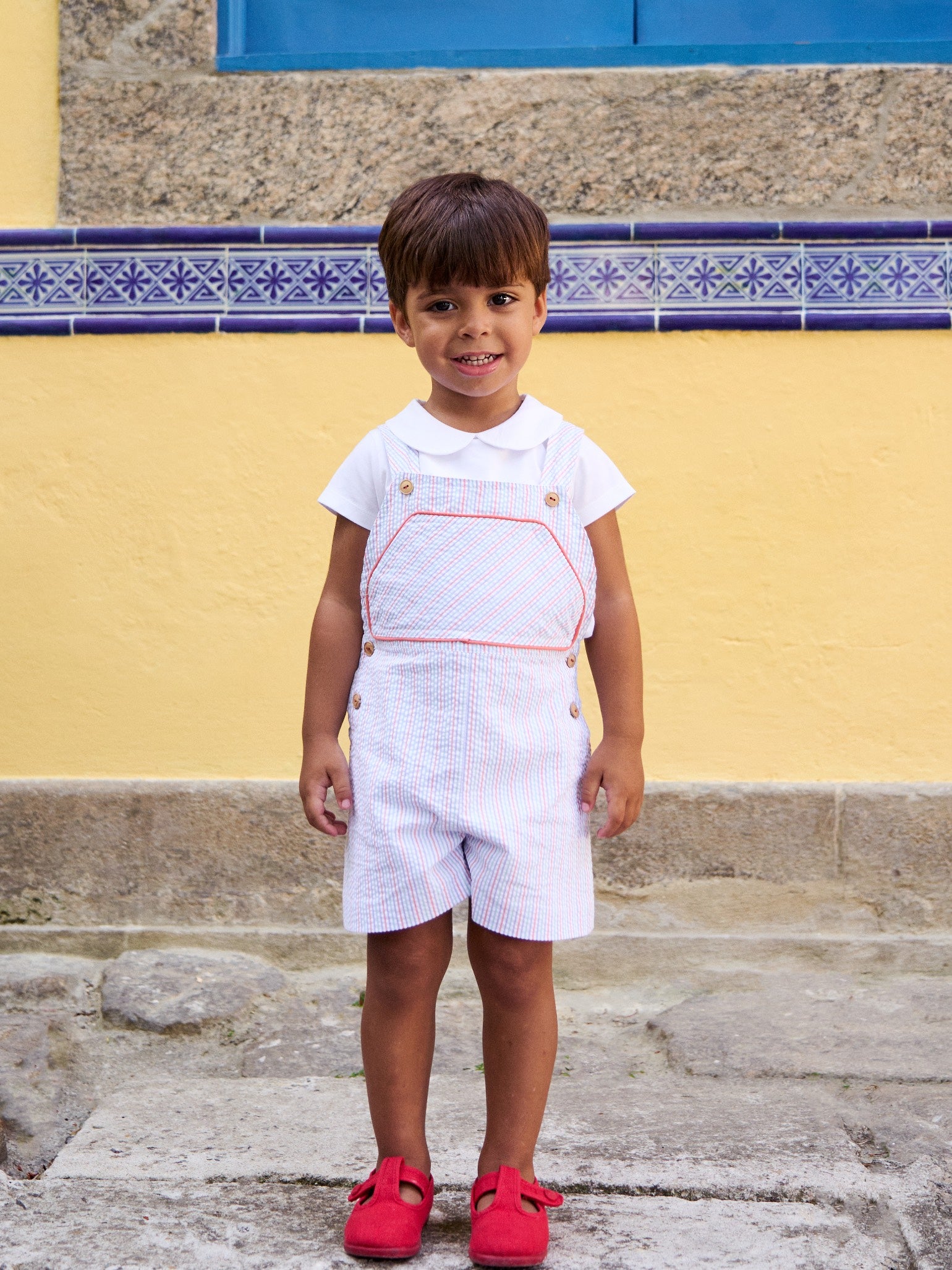 Ringo Baby Dungarees, Milo Baby Top & Pedro T-Bar Espadrilles Outfit Bundle