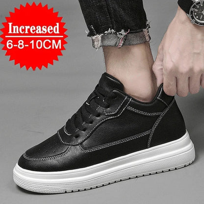Men's Leather Elevator Sneakers – Height Increase 6cm / 8cm / 10cm
