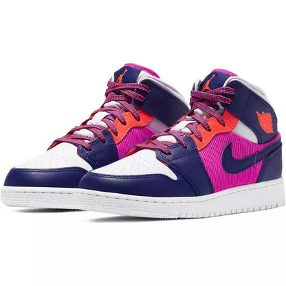 Jordan 1 Mid ‘Fire Pink Barely Grape’