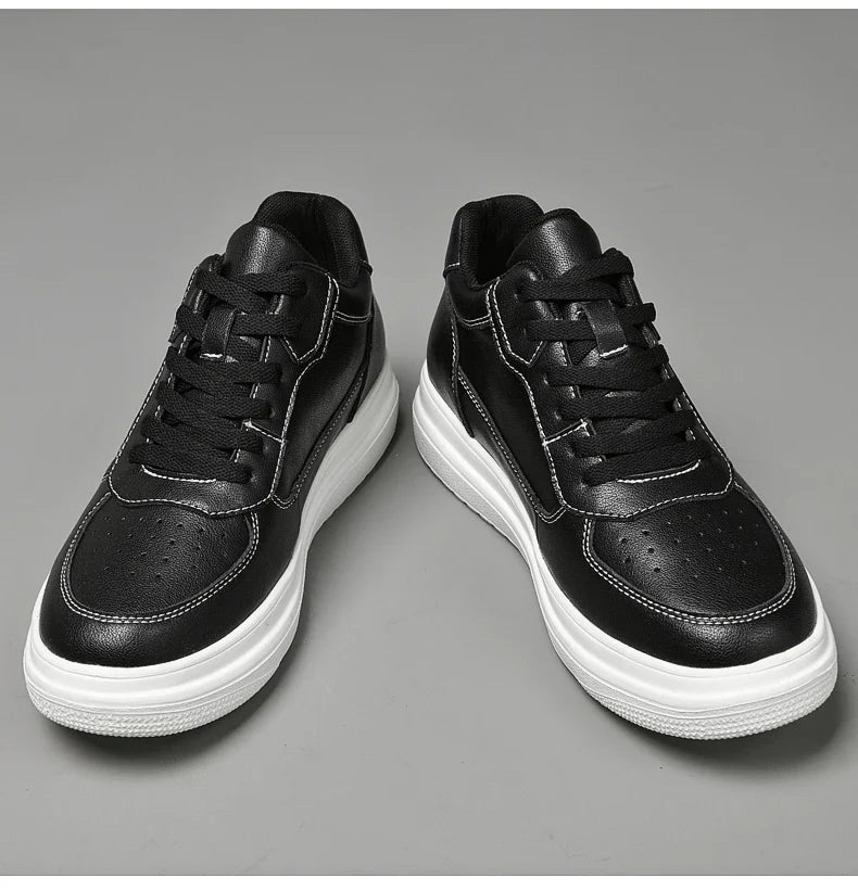 Men's Leather Elevator Sneakers – Height Increase 6cm / 8cm / 10cm