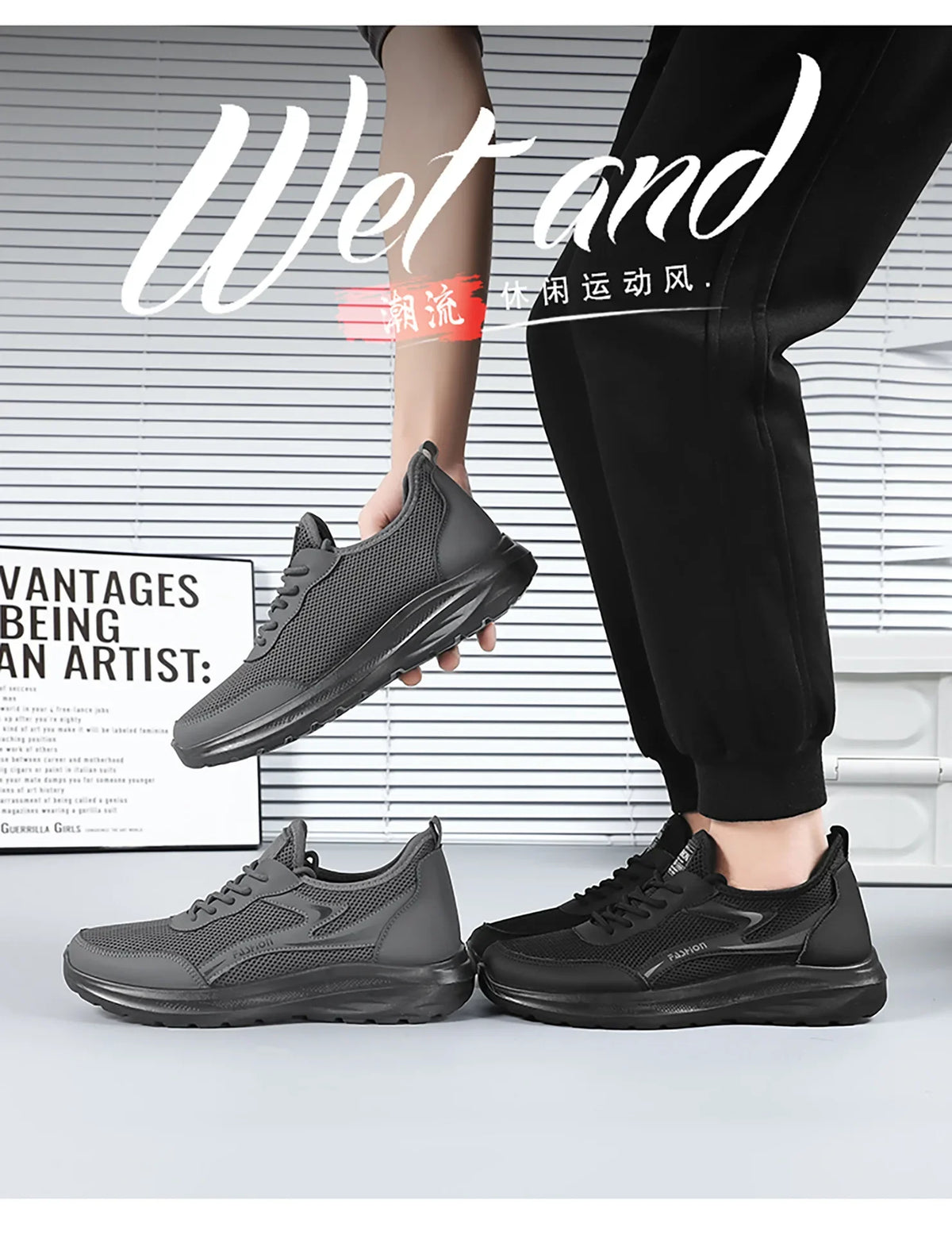 Men's Breathable Mesh Sneakers – Lightweight Sport Running Shoes