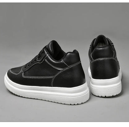 Men's Leather Elevator Sneakers – Height Increase 6cm / 8cm / 10cm