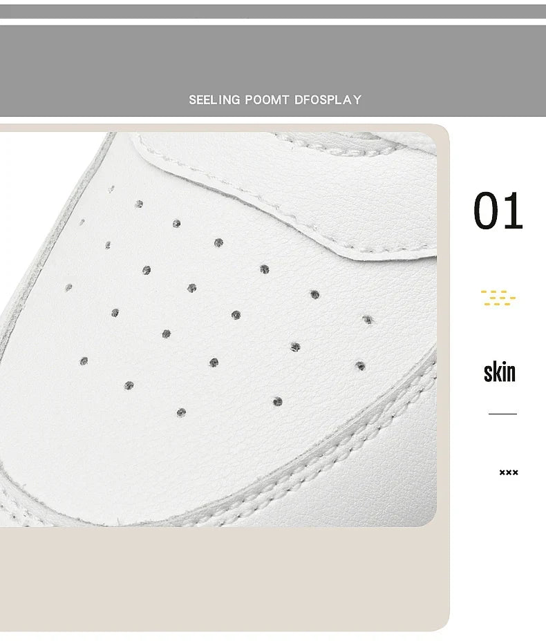 Men's Leather Elevator Sneakers – Height Increase 6cm / 8cm / 10cm