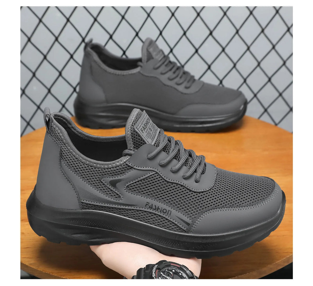 Men's Breathable Mesh Sneakers – Lightweight Sport Running Shoes