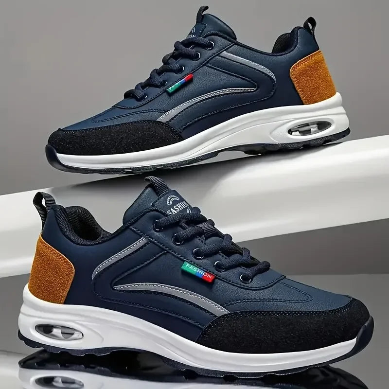 Men's Outdoor Hiking Shoes – Waterproof Breathable Lace-Up Camping Sneakers