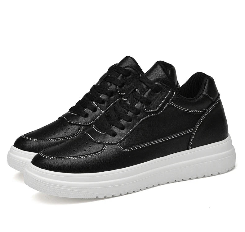 Men's Leather Elevator Sneakers – Height Increase 6cm / 8cm / 10cm