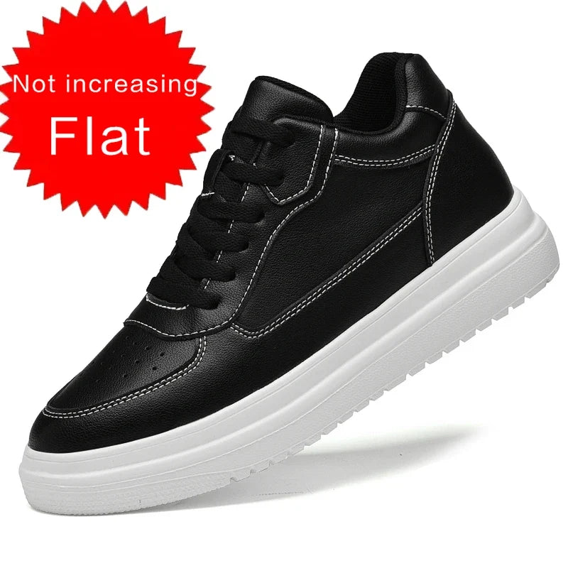 Men's Leather Elevator Sneakers – Height Increase 6cm / 8cm / 10cm