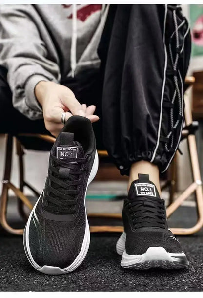 Men's Breathable Mesh Casual Sneakers – Non-Slip Soft Sole Running Shoes