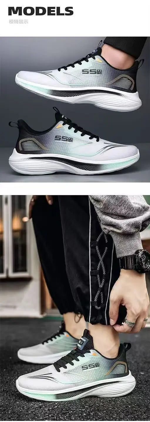 Men's Breathable Mesh Casual Sneakers – Non-Slip Soft Sole Running Shoes