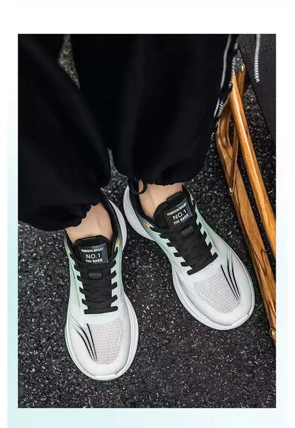 Men's Breathable Mesh Casual Sneakers – Non-Slip Soft Sole Running Shoes