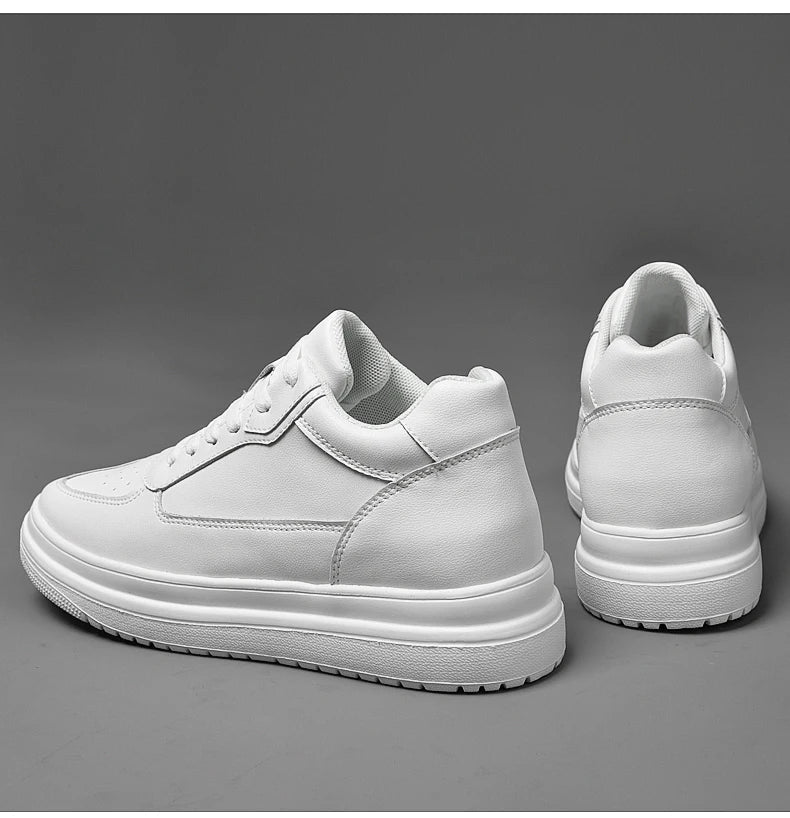 Men's Leather Elevator Sneakers – Height Increase 6cm / 8cm / 10cm