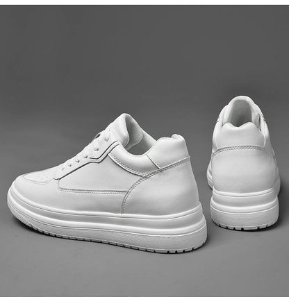 Men's Leather Elevator Sneakers – Height Increase 6cm / 8cm / 10cm