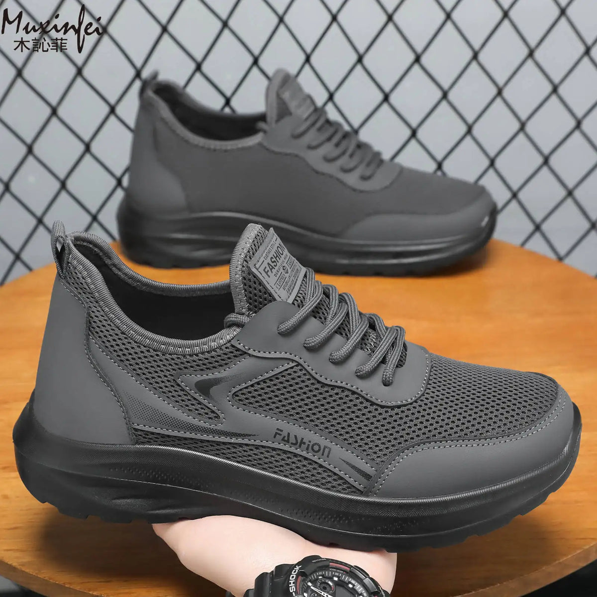 Men's Breathable Mesh Sneakers – Lightweight Sport Running Shoes