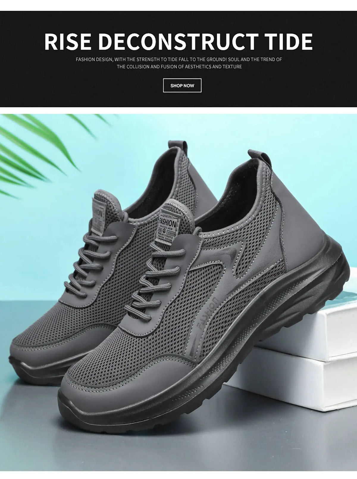 Men's Breathable Mesh Sneakers – Lightweight Sport Running Shoes
