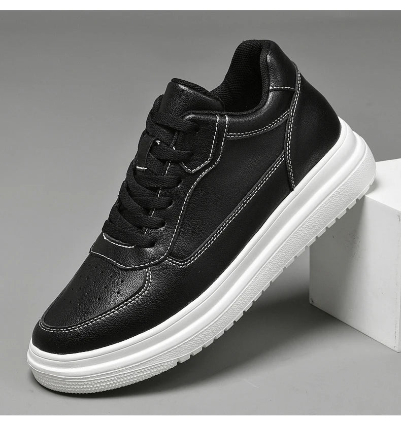 Men's Leather Elevator Sneakers – Height Increase 6cm / 8cm / 10cm