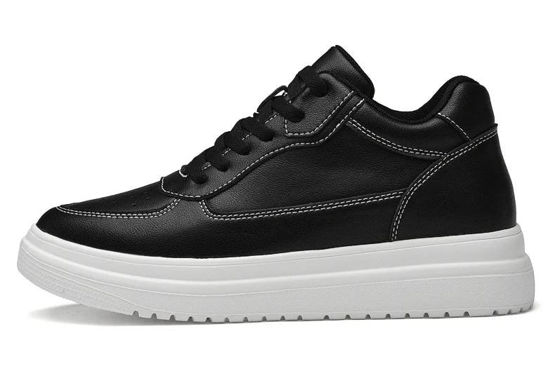 Men's Leather Elevator Sneakers – Height Increase 6cm / 8cm / 10cm