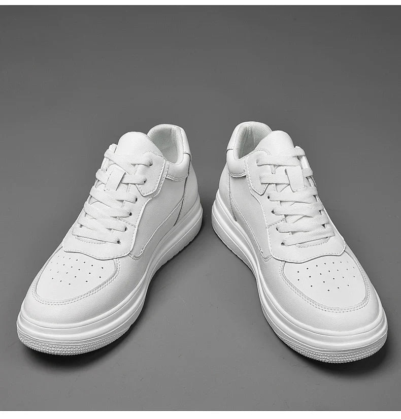 Men's Leather Elevator Sneakers – Height Increase 6cm / 8cm / 10cm