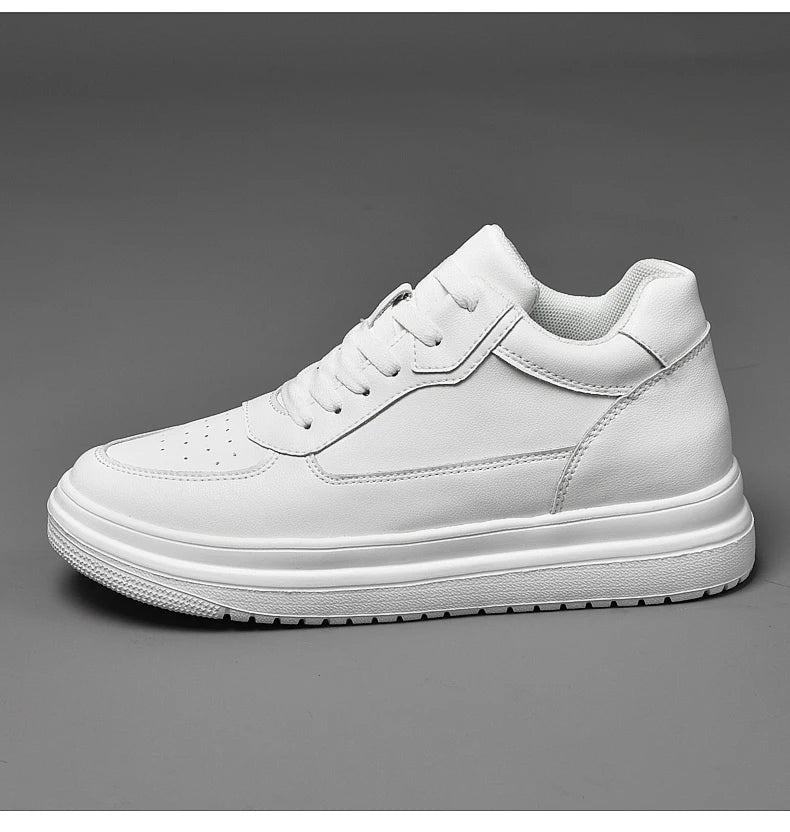 Men's Leather Elevator Sneakers – Height Increase 6cm / 8cm / 10cm