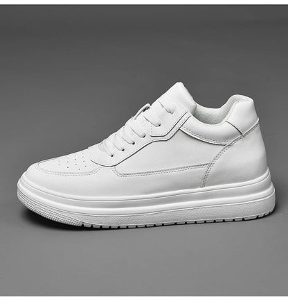 Men's Leather Elevator Sneakers – Height Increase 6cm / 8cm / 10cm