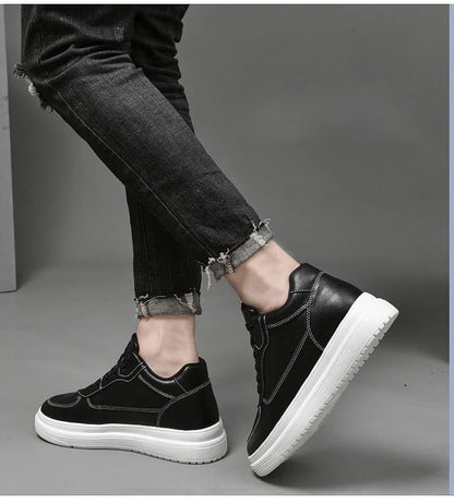 Men's Leather Elevator Sneakers – Height Increase 6cm / 8cm / 10cm