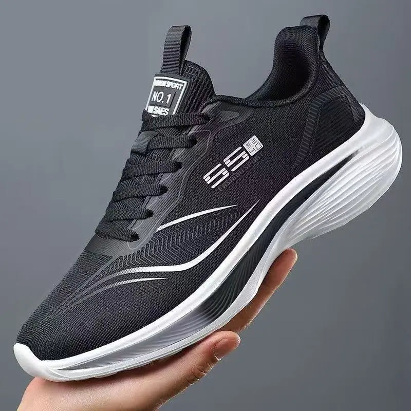 Men's Breathable Mesh Casual Sneakers – Non-Slip Soft Sole Running Shoes