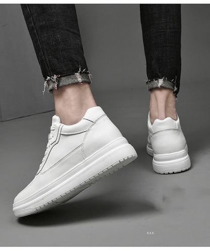 Men's Leather Elevator Sneakers – Height Increase 6cm / 8cm / 10cm