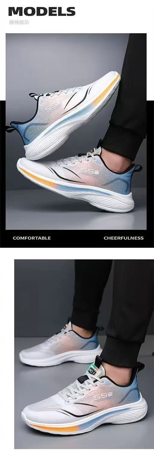 Men's Breathable Mesh Casual Sneakers – Non-Slip Soft Sole Running Shoes