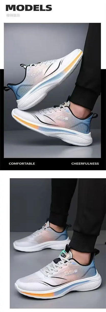 Men's Breathable Mesh Casual Sneakers – Non-Slip Soft Sole Running Shoes