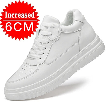 Men's Leather Elevator Sneakers – Height Increase 6cm / 8cm / 10cm